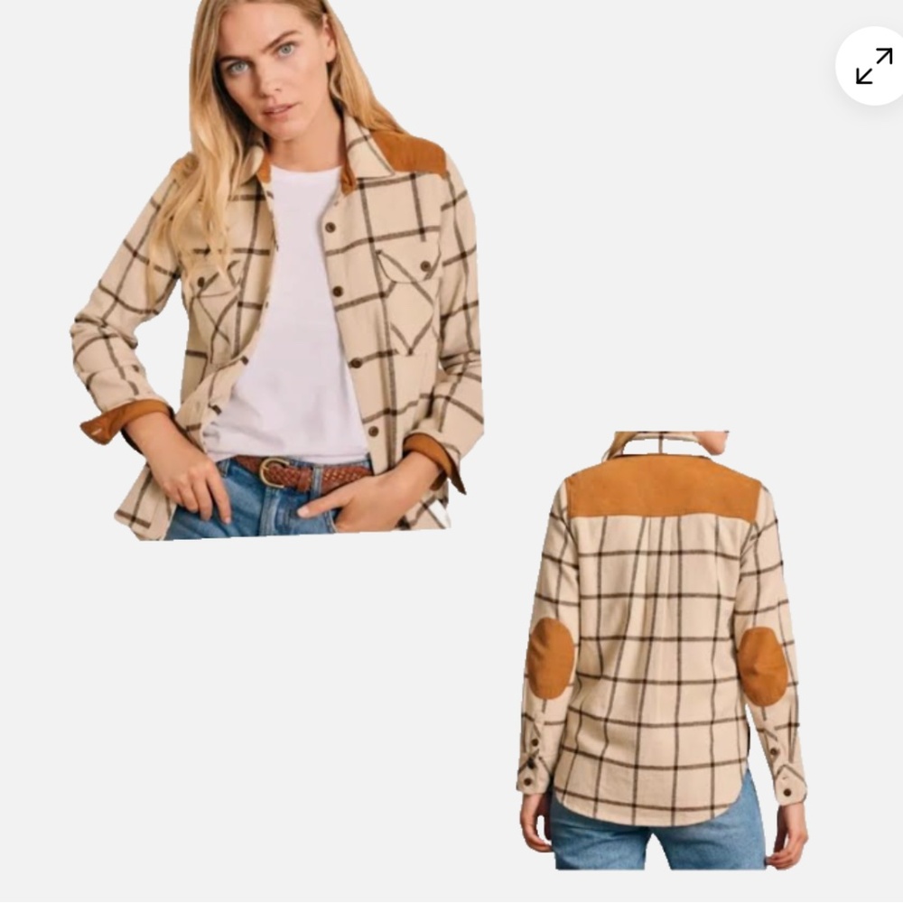 Faherty Plaid Flannel Shirt With Corduroy Accents - Size XXL - Pre-Owned